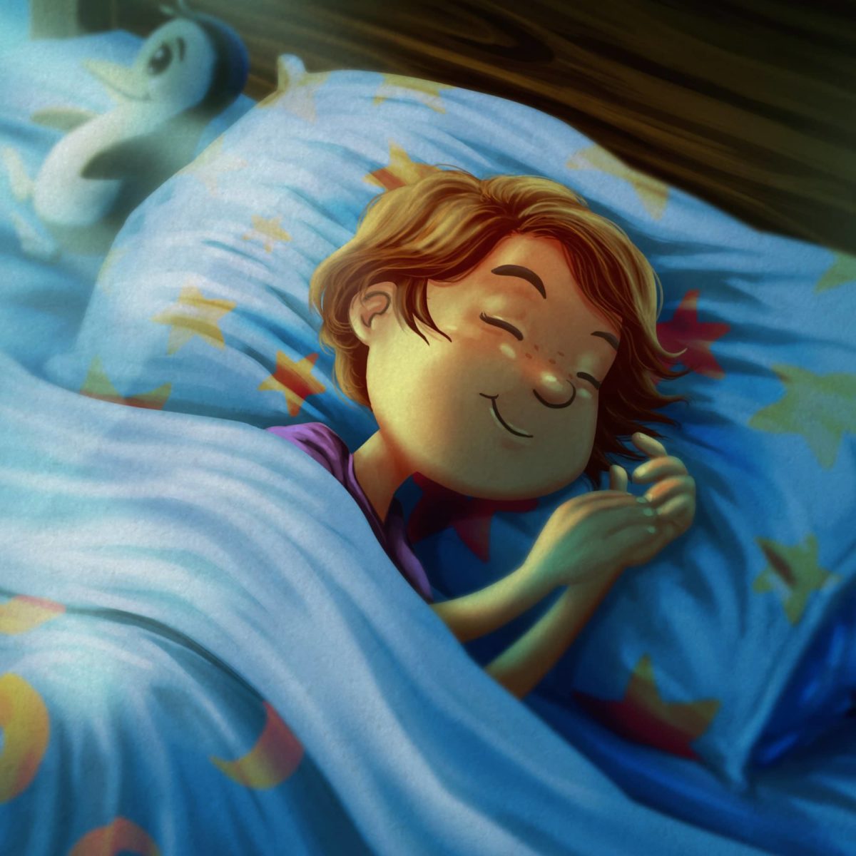 Enfant qui écoute une histoire pour dormir